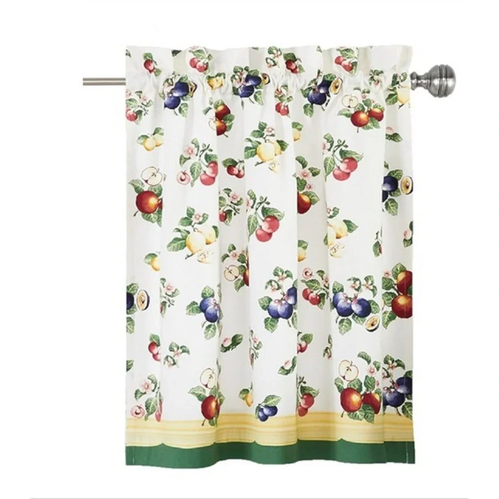 Kitchen Cafe Curtain Set Villeroy Boch French Garden 2 Tiers Window Treatment